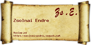 Zsolnai Endre névjegykártya
